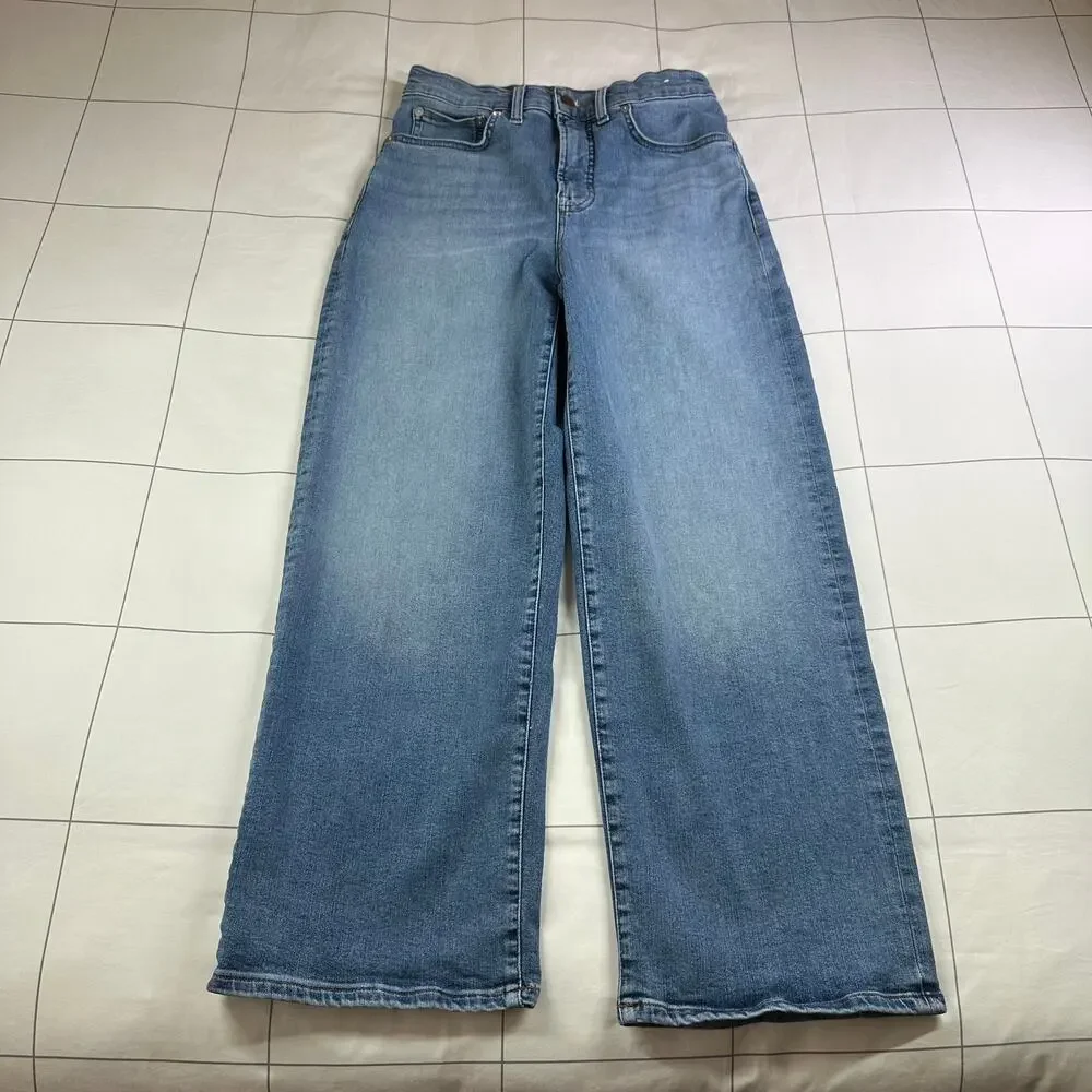 Madewell Jeans Womens 27 Blue Perfect Vintage Wide Leg Crop Medium Wash Denim